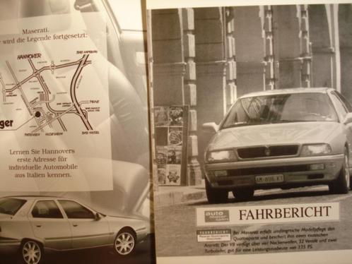 Maserati Quattroporte 1996 Brochure Catalogue Prospekt, Boeken, Auto's | Folders en Tijdschriften, Gelezen, Overige merken, Verzenden