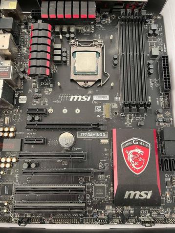 MSI Z97 Gaming 3 + I7 4790, Computers en Software, Gebruikt, 4-core, Ophalen of Verzenden, LGA 1150