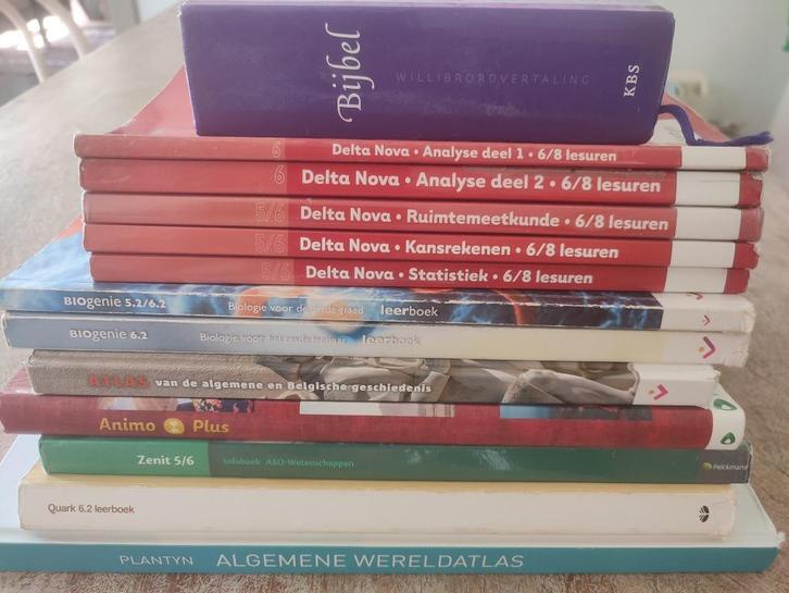 Handboeken wiskunde-wetenschappen 5+6 -aardr.gesch.godsd., Boeken, Schoolboeken, Gelezen, Overige vakken, ASO, Ophalen of Verzenden