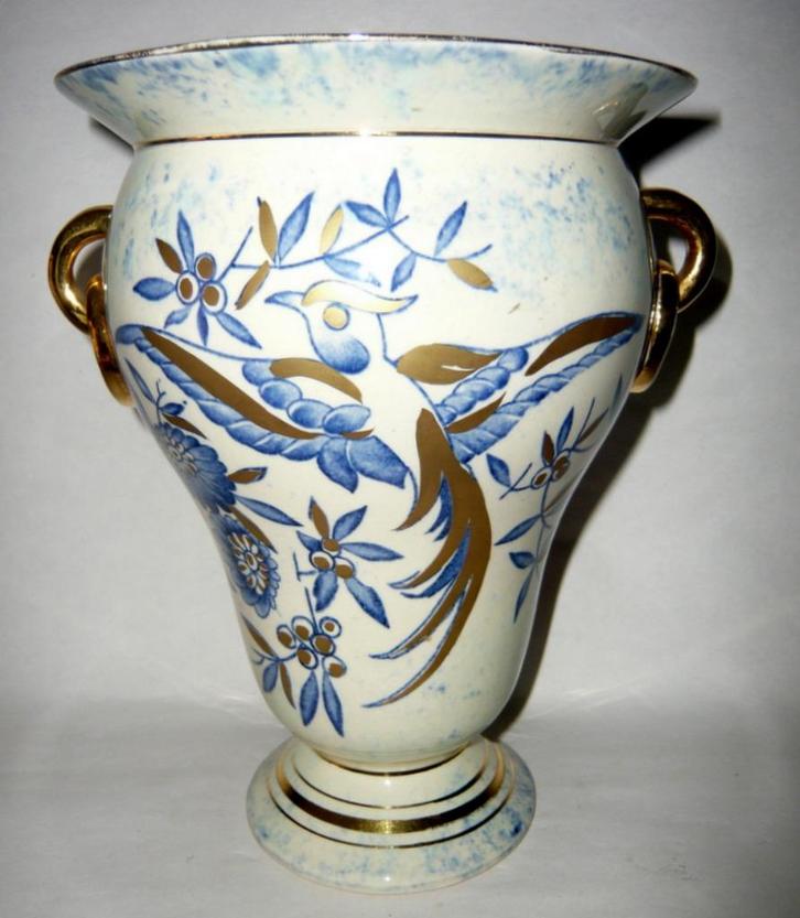 BOCH FRERES VAAS MODEL 1199 DECOR GOLDEN BIRD CHEVALIER 1955, Antiek en Kunst, Antiek | Keramiek en Aardewerk, Ophalen of Verzenden