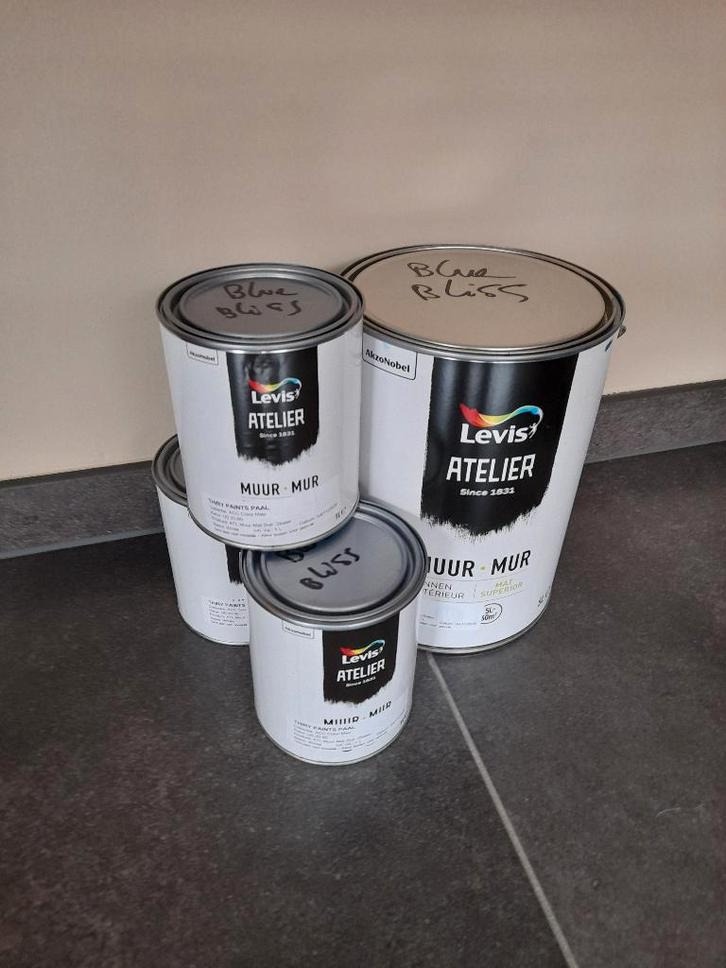 Verf te koop, Doe-het-zelf en Bouw, Verf, Beits en Lak, Nieuw, Verf, 5 tot 10 liter, Blauw, Ophalen