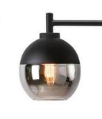 Luxe bol-rond ronde Lampenkap lamp mat-zwart chrome chroom, Huis en Inrichting, Ophalen of Verzenden, Nieuw, Minder dan 25 cm