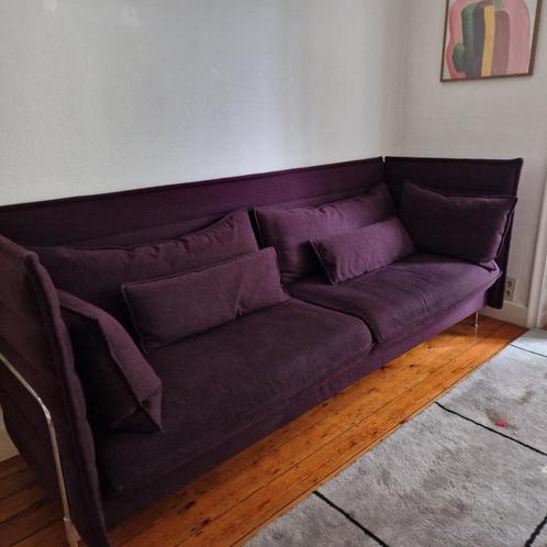 Vitra Alcove 3 seater sofa Bouroullec aubergine, Huis en Inrichting, Zetels | Zetels, Gebruikt, Rechte bank, Driepersoons, 200 tot 250 cm