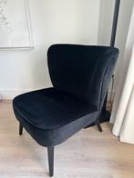 Fluweel zwart fauteuil, Huis en Inrichting, Fauteuils, Zo goed als nieuw, Ophalen
