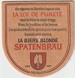 BIERKAART   SPATEN  G   S   FRANS, Autres marques, Sous-bock, Envoi, Neuf