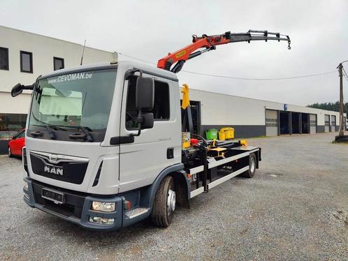 MAN TGL 12.250 Container + Palfinger PK5001 Remote, Auto's, Vrachtwagens, Bedrijf, MAN, Diesel, Euro 6, Automaat, Zilver of Grijs