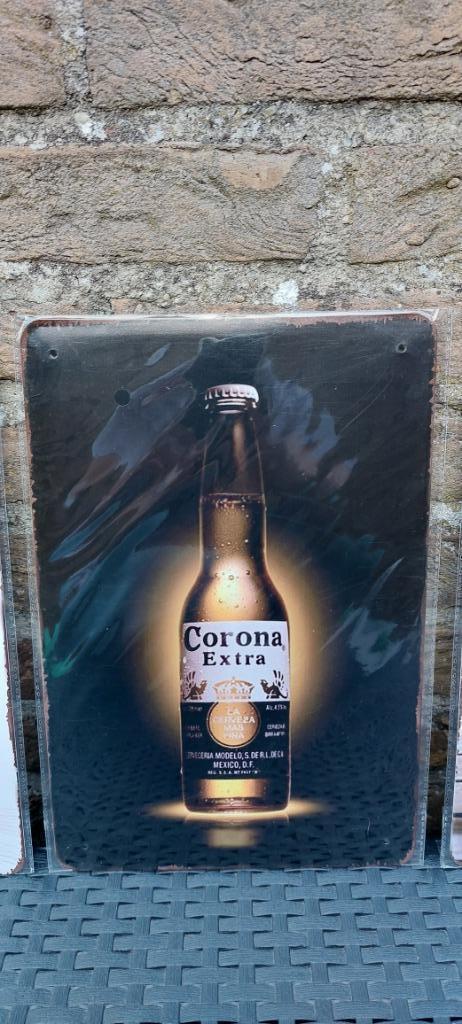 Reclamebord Corona Cerveza (nr 12), Verzamelen, Biermerken, Nieuw, Reclamebord, Plaat of Schild, Overige merken, Ophalen of Verzenden
