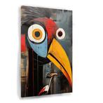 Vogel Picasso Glasschilderij 50x75cm + Ophangsysteem, Nieuw, 75 tot 100 cm, Print, Oorspronkelijke maker