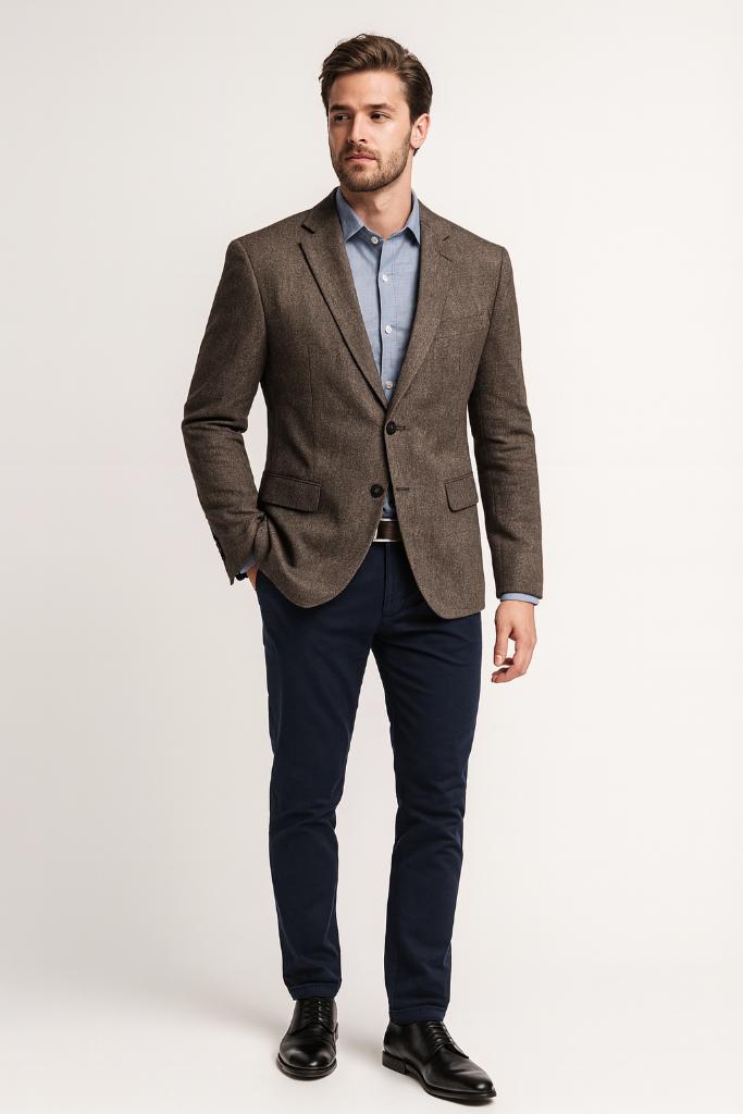 linnen blazer van David Mayer Naman maat 52, Kleding | Heren, Kostuums en vesten, Zo goed als nieuw, Maat 52/54 (L), Overige kleuren