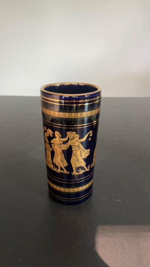 Authentiek Grieks vintage vaas met 24K bladgoud, Antiek en Kunst, Antiek | Keramiek en Aardewerk, Ophalen