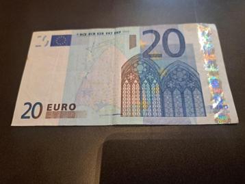 2002 Frankrijk 20 euro oude serie Trichet code L060 beschikbaar voor biedingen