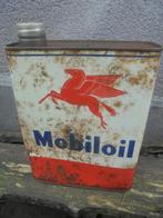 olieblik mobiloil pegazeau in slechte staat maar compleet, Ophalen of Verzenden, Gebruikt, Verpakking