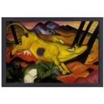 La vache jaune - Franz Marc toile + cadre à pâtisserie 70x50, Envoi, Création originale, 50 à 75 cm, 50 à 75 cm