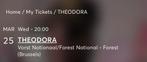 CONCERT THEODORA BRUXELLES 25 MARS 2026, Tickets & Billets, Deux personnes, Mars