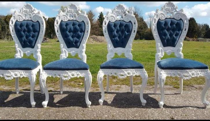 4 barok eetkamer stoelen, Antiek en Kunst, Antiek | Meubels | Stoelen en Sofa's, Ophalen