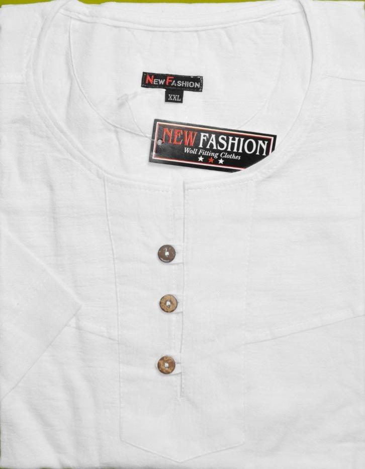 F468 uniseks zomershirt met korte mouwen, Kleding | Heren, Overhemden, Nieuw, Wit, Ophalen of Verzenden