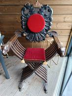 Antieke inklapbare Dagobert stoel, Antiek en Kunst, Ophalen