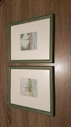 Twee zeer mooie schilderijtjes in Aquarel, Parijs " nieuw", Ophalen, Nieuw