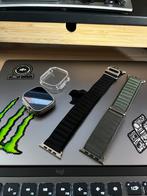 Apple Watch Ultra 49mm + 2 Bracelets + Coque Neuve, Ophalen of Verzenden, Conditie, Zo goed als nieuw, Groen