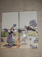 Siertegels "kippen voederen", Ophalen