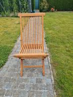Houten teak tuinstoelen, Tuin en Terras, Tuinstoelen, Ophalen, Zo goed als nieuw