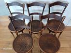 Suite de 5 chaises bistrot Thonet modèle A 200 vers 1920-192, Maison & Meubles, Chaises, Enlèvement, Utilisé, Brun, Cinq, Six Chaises ou plus