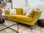 Gele vintage-look zetel, Huis en Inrichting, Tafels | Salontafels, Glas, Zo goed als nieuw, Ophalen