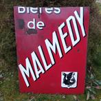 emaille bord BIERE DE MALMEDY, Antiek en Kunst, Ophalen