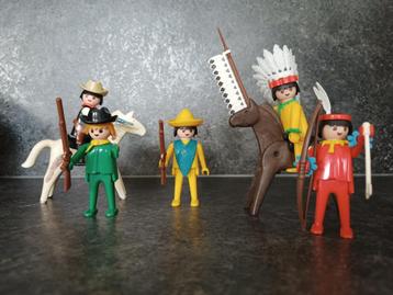 Ensemble Playmobil Vintage western Indien cowboy disponible aux enchères