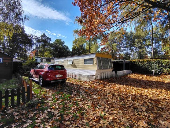 Instapklare stacaravan op dubbel perceel – Goolderheide, Caravans en Kamperen, Stacaravans, meer dan 6, Ophalen