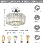 Moderne kristallen plafondlamp SNELLE GRATIS LEVERING, Huis en Inrichting, Lampen | Plafondlampen, Verzenden, Nieuw, Metaal, MODERN