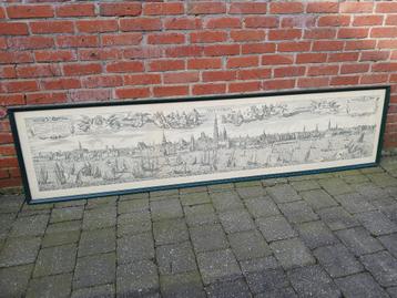 Grote gravure van Antwerpen beschikbaar voor biedingen