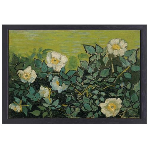 Roses sauvages - Toile Vincent van Gogh + cadre à pâtisserie, Antiquités & Art, Art | Peinture | Classique, Envoi