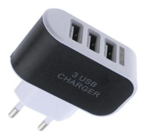 USB Oplader - Universeel EU Stekker Charger met 3 Uitgangen, Telecommunicatie, Mobiele telefoons | Telefoon-opladers, Nieuw, Ophalen of Verzenden