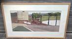 Aquarelle métro delta Auderghem signe Léon michiels, Antiek en Kunst, Kunst | Schilderijen | Klassiek, Ophalen of Verzenden