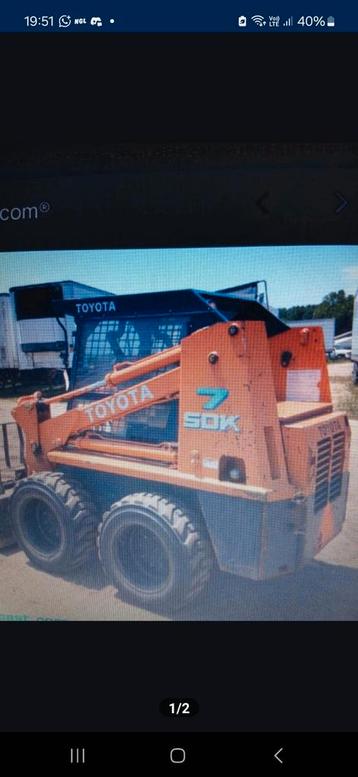 Chargeuse compacte recherchée/Bobcat Toyota SDK7 ou 8., Enlèvement