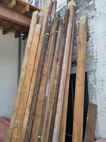 Houten massieve balken, Doe-het-zelf en Bouw, Ophalen, Gebruikt, Balk, Overige houtsoorten