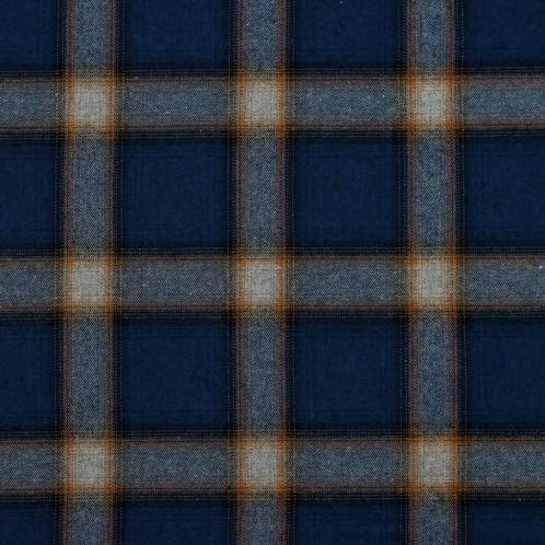 Promo! 6113) 145x50cm Tissu de mode chaud carreaux bleu, Hobby en Vrije tijd, Stoffen en Lappen, Nieuw, Katoen, 120 cm of meer