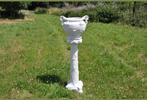 § complet colonne et cache pot en barbotine peint blanc, Antiek en Kunst, Antiek | Keramiek en Aardewerk, Ophalen