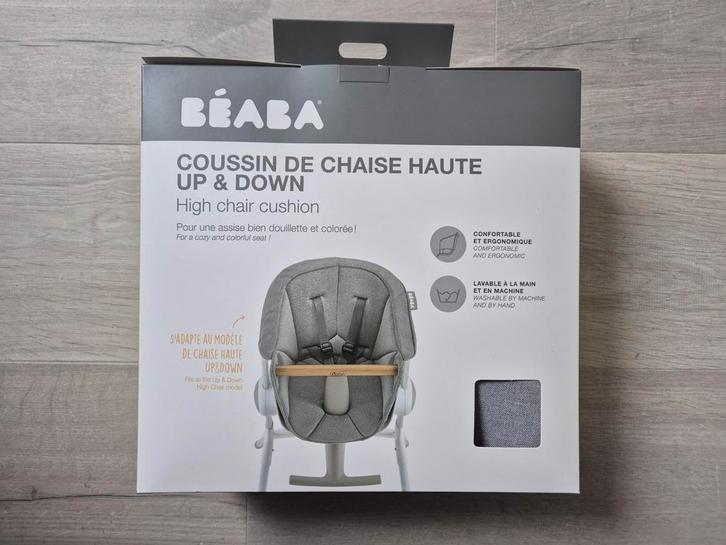 BEABA Up & Down stoelkussen grijs, Kinderen en Baby's, Kinderstoelen, Nieuw, Ophalen of Verzenden