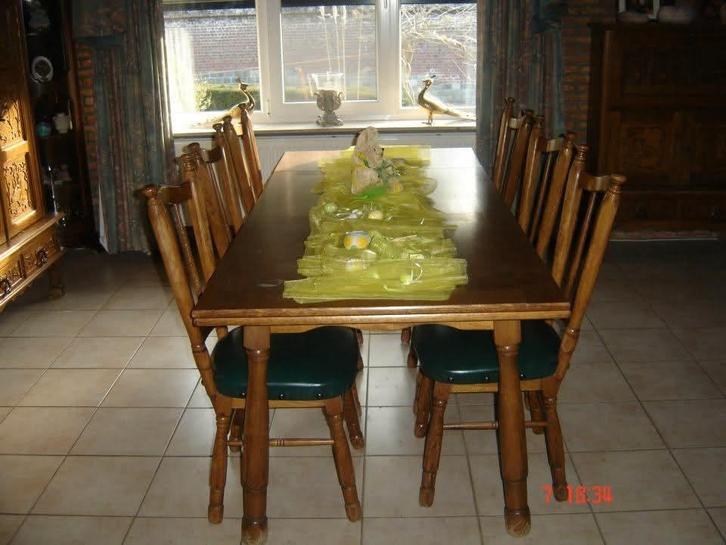 Houten tafel verlengbaar, Huis en Inrichting, Tafels | Eettafels, Gebruikt, Ophalen