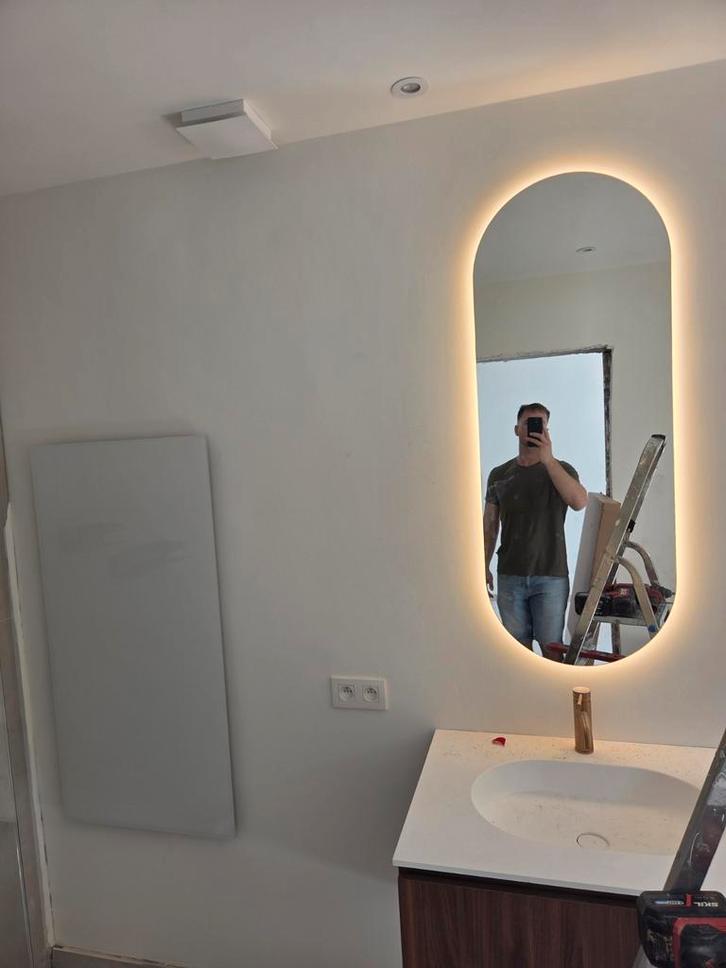 Badkamerspiegel Balmani Giro Touch licht + infrarood, Huis en Inrichting, Badkamer | Badkamermeubels, Nieuw, Ophalen