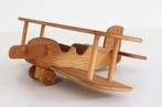 Vintage houten speelgoed vliegtuig - handwerk, Comme neuf, Enlèvement ou Envoi