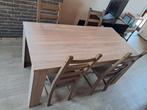 Tafel + 4 stoelen, Huis en Inrichting, Tafels | Eettafels, Ophalen, Gebruikt