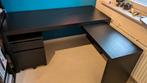 MALM Bureau met uittrekbaar blad + Ladeblok op wielen, Ophalen, Gebruikt, Bureau