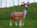 Beeld Geit met Sik - 60 cm - Polystone, Ophalen of Verzenden, Kunststof, Dierenbeeld