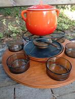 zeldzaam teakhouten serveerblad „Lazy Susan” van 48 cm breed, Ophalen