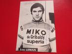 wielerkaart 1976 team miko superia luc leman  signe, Comme neuf, Envoi