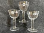 3 oude Leffe glazen, Glas of Glazen, Ophalen of Verzenden, Leffe, Zo goed als nieuw