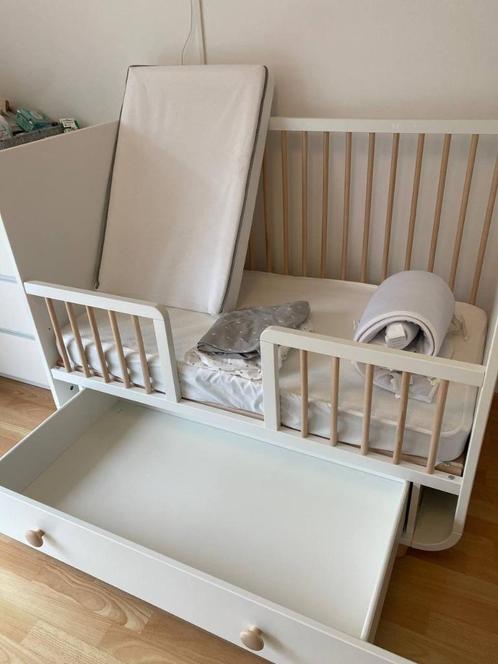 Babybedje met lade, wit, 60x120 cm, Kinderen en Baby's, Babywiegjes en Ledikanten, Zo goed als nieuw, Ledikant, Ophalen